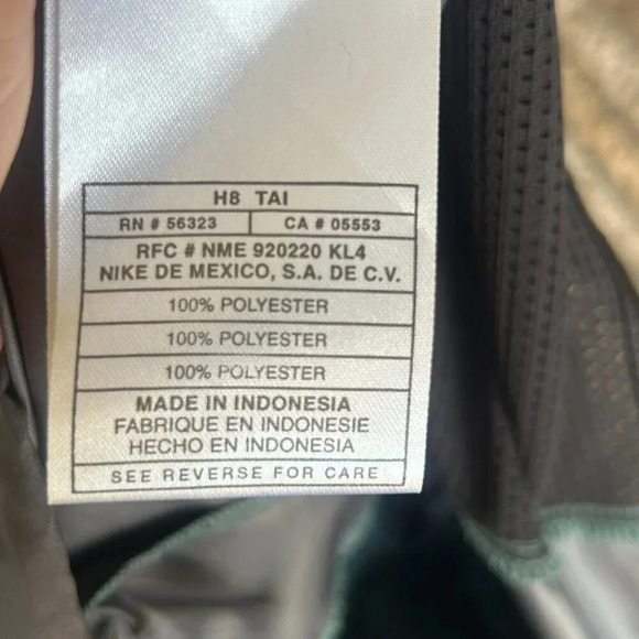 Nike Vintage White Label Gray Teal Windbreaker Running Vest Unisex Size Medium - Picture 2 of 9